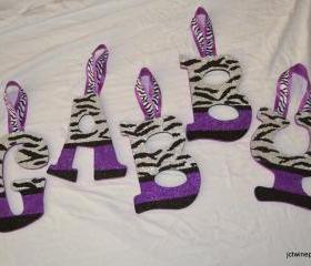 Custom Hand Decorated Rhinestone Wall Letters