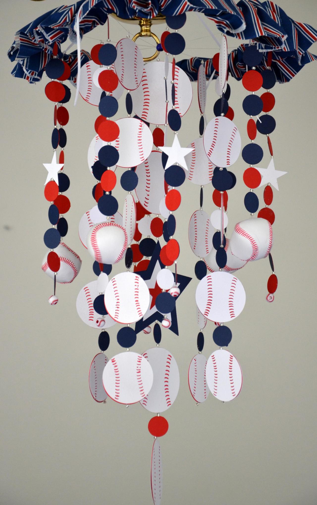 Sports Baseball Crib Nursery Mobile, Nursery Decor, Baby Shower Gift