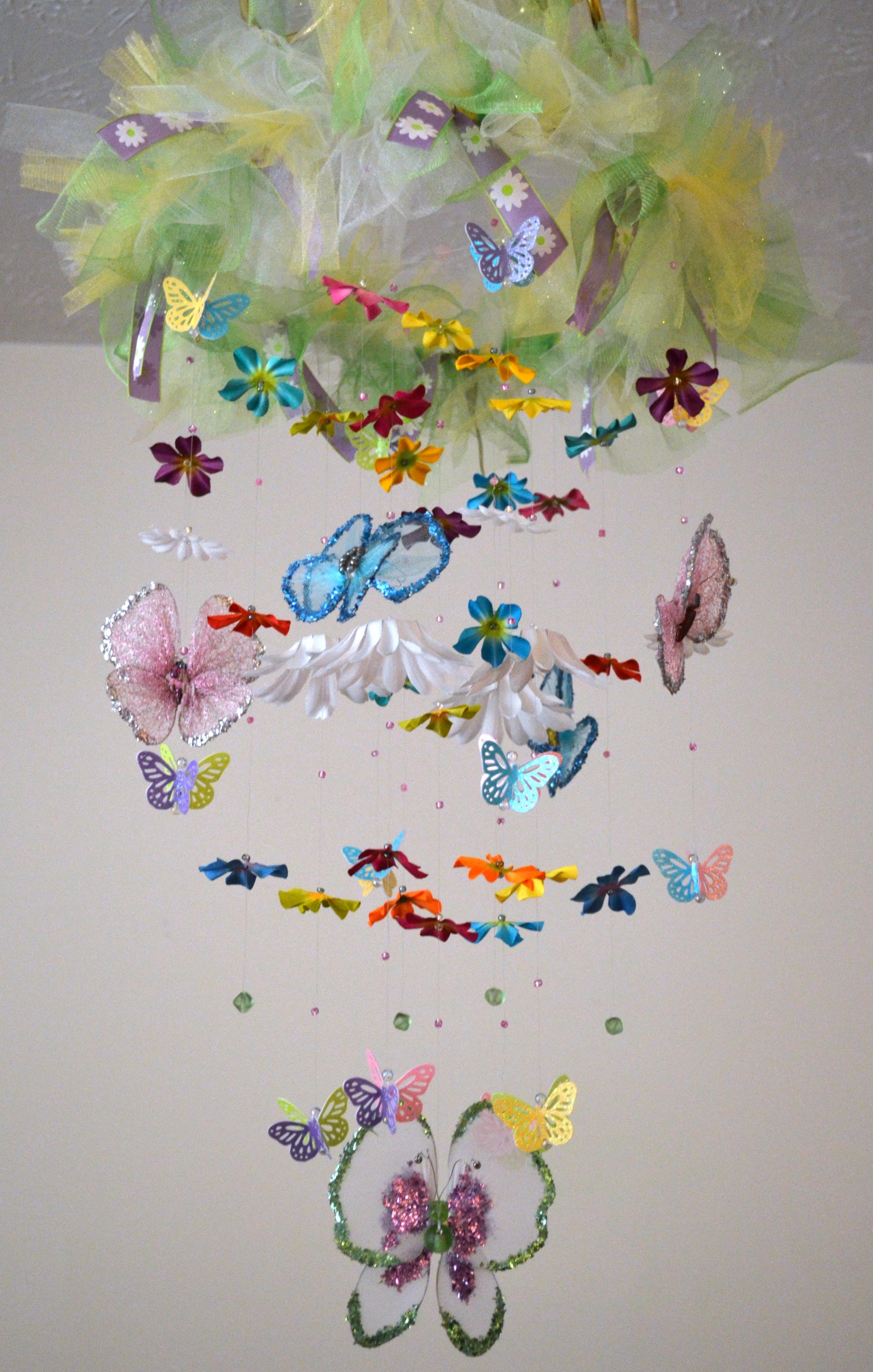 Butterfly Garden Mobile (Butterflies/Flowers) on Luulla